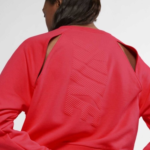 NIKE WOMENS LONG SLEEVE TRAINING CREWNECK EMBER GLOW LARGE - Picture 2 of 11